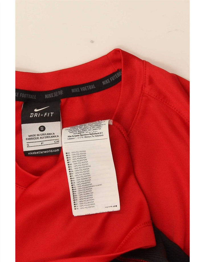 Nike Herre Dri Fit grafisk T-shirt Top Lille rød Colourblock Polyester