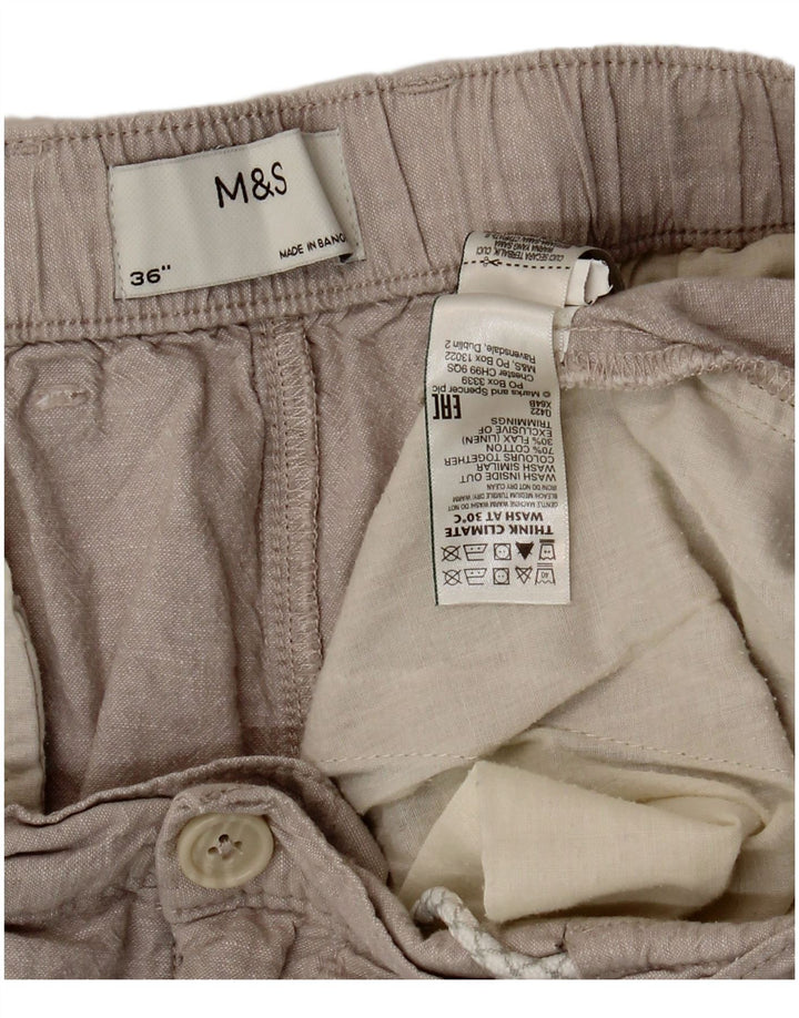 Marks & Spencer Chino Shorts til mænd W36 Large Grå Bomuld
