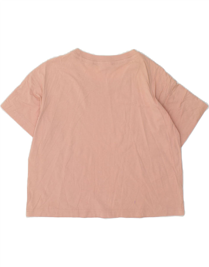 CHAMPION Womens Crop Graphic T-Shirt Top UK 14 Medium Pink Vintage Champion and Second-Hand Champion from Messina Hembry 