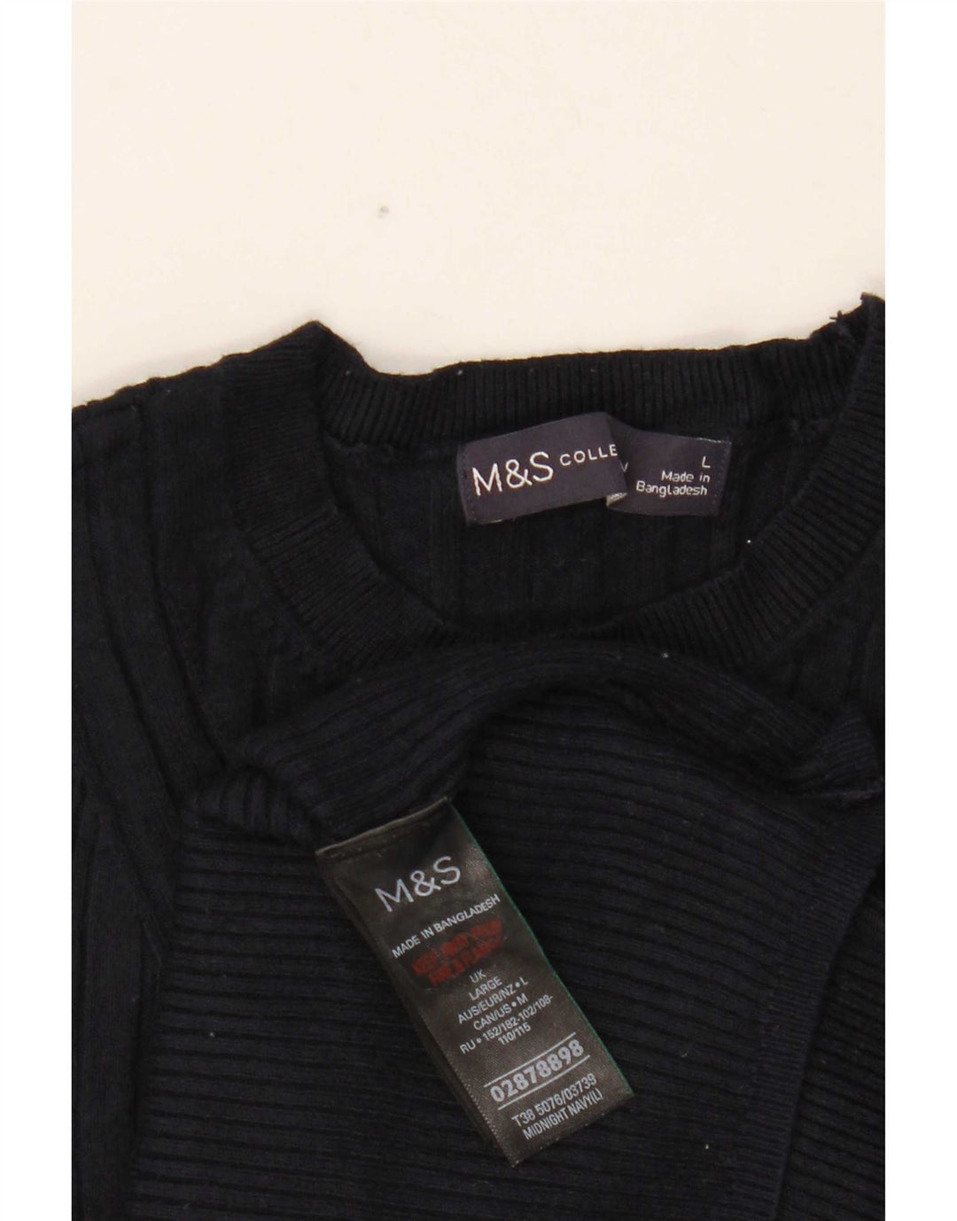 Marks & Spencer Dame sweater med rund hals DK 14 Stor marineblå
