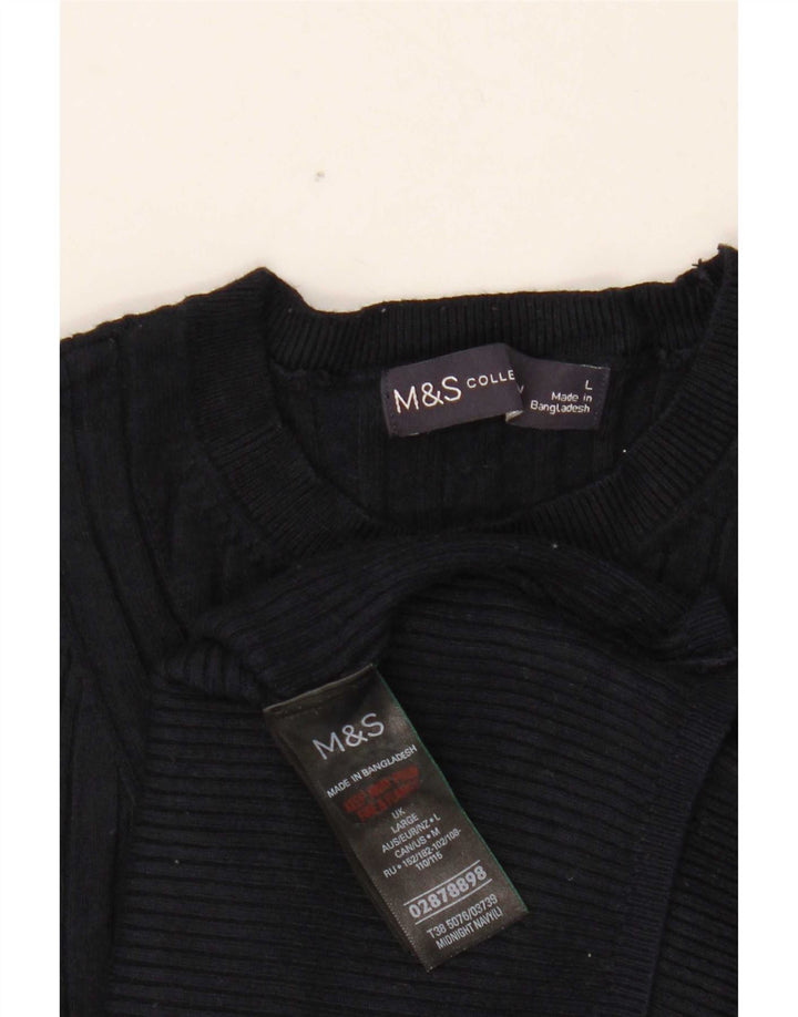 Marks & Spencer Dame sweater med rund hals DK 14 Stor marineblå