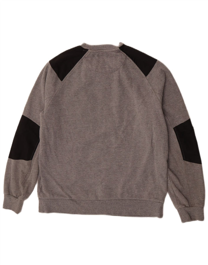 Dkny Herre Sweatshirt Jumper Medium Grå Colourblock Bomuld