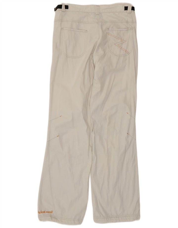 VINTAGE Dame Bootcut Casual Bukser Large W34 L33 Hvid Bomuld