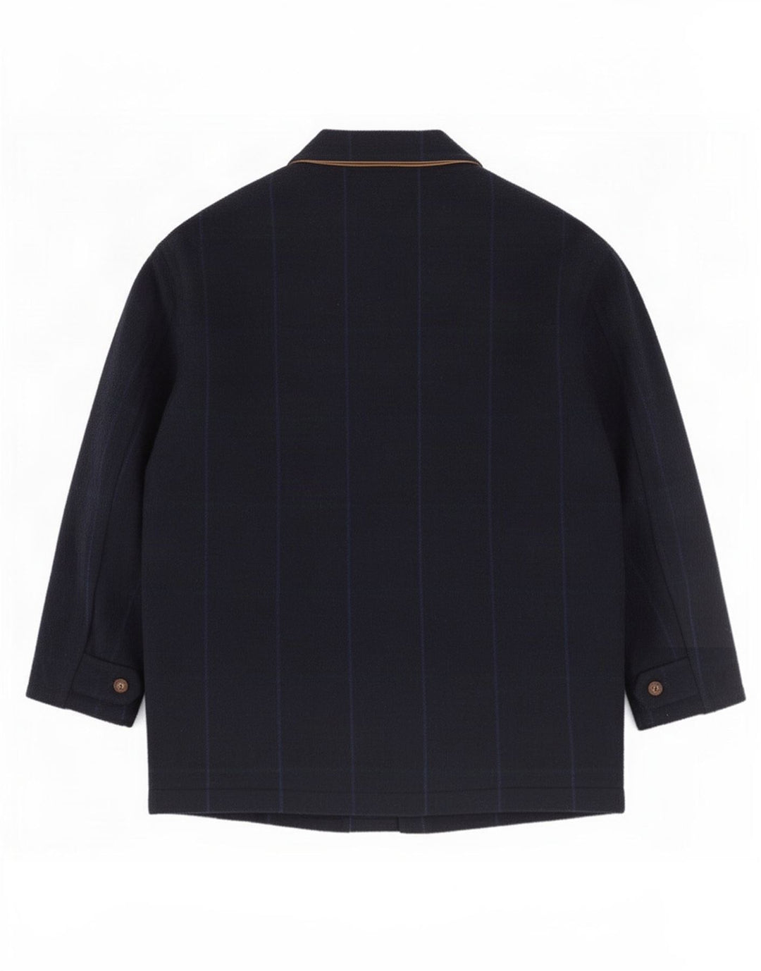 Belfe & Herre Utility Jacket IT 50 Large Navy Blue Check Wool
