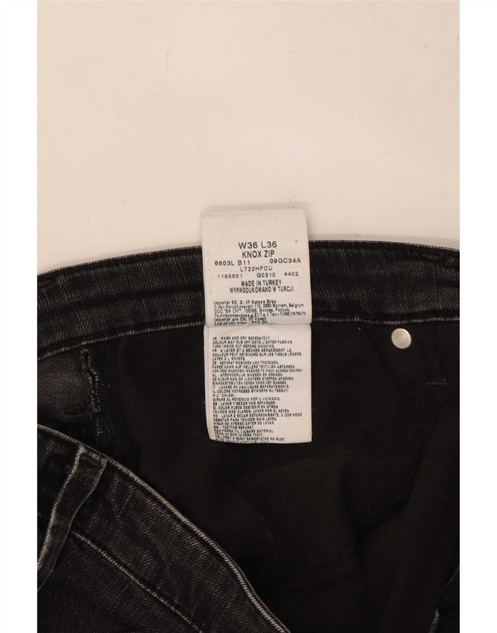 Lee Herre Knox Straight Jeans W36 L30 Sort Bomuld