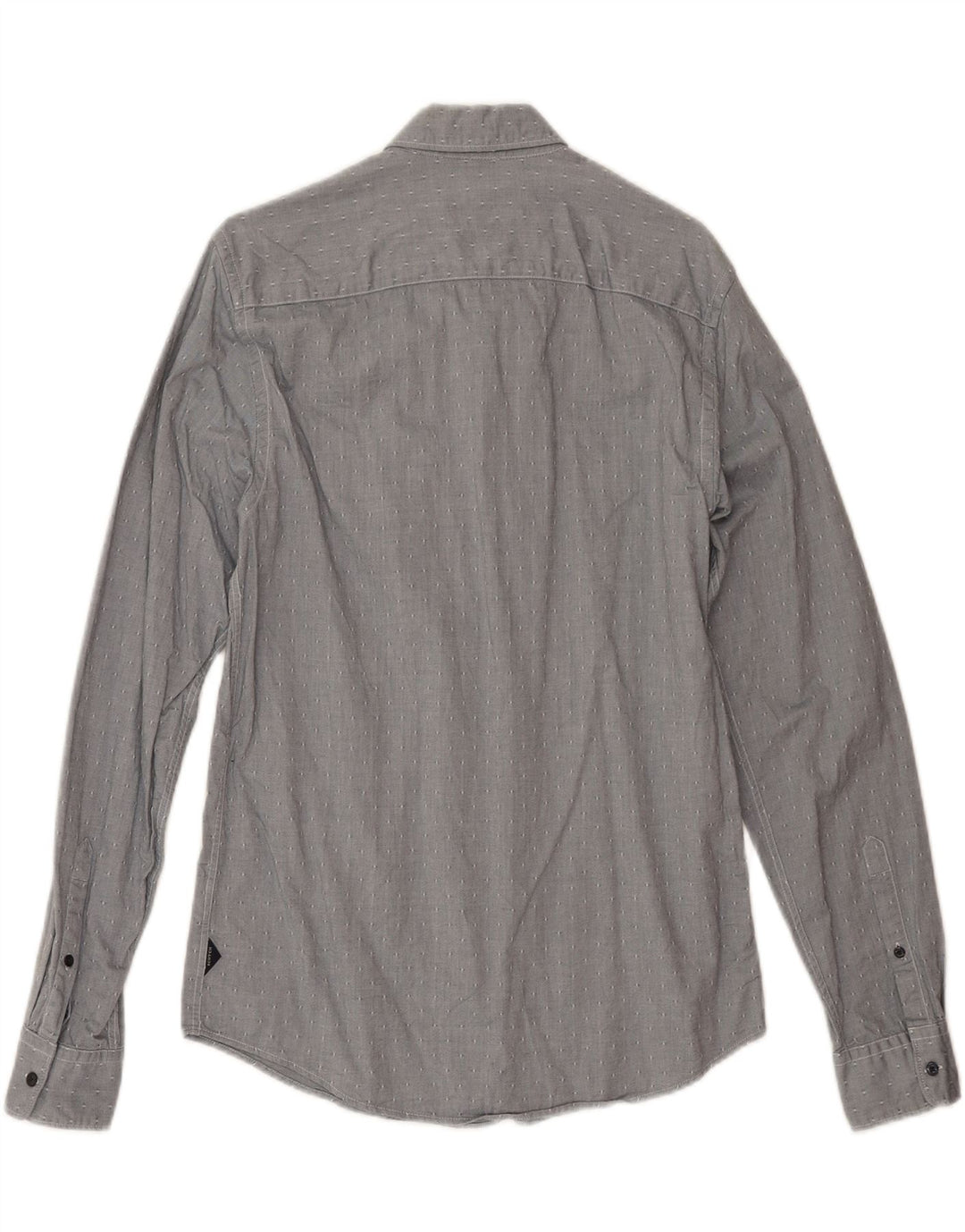 SCOTCH & SODA Mens Regular Fit Shirt Medium Grey Spotted Cotton Vintage Scotch & Soda and Second-Hand Scotch & Soda from Messina Hembry 