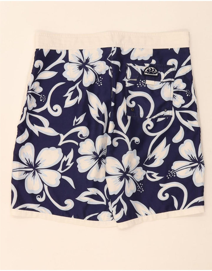Sundek Herre badeshorts Large Navy Blue Floral Polyester