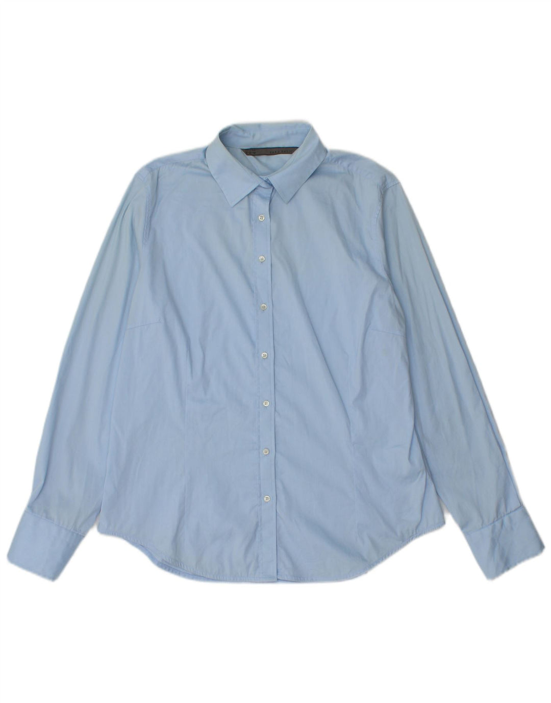 Zara Dameskjorte UK 18 XL Blå Bomuld