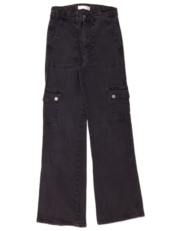Zara Girls Cargo Loose Jeans 13-14 År W24 L28 Grå