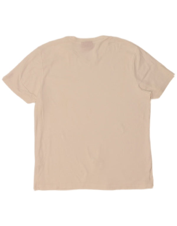 Hugo Boss Herre T-Shirt Top XL Hvid Bomuld