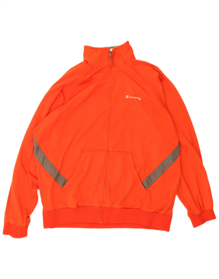 Champion Træningsdragt til mænd Topjakke 2XL Orange Colourblock Polyester