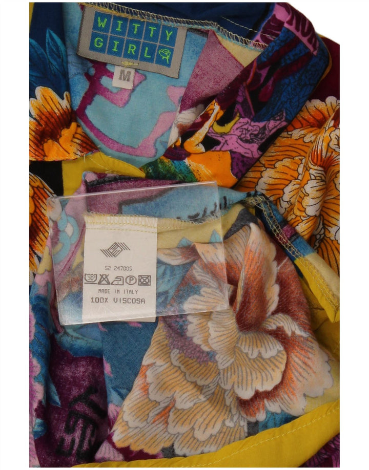 WITTY GIRL Dame Oversized skjortebluse UK 14 Medium Multicolored Floral