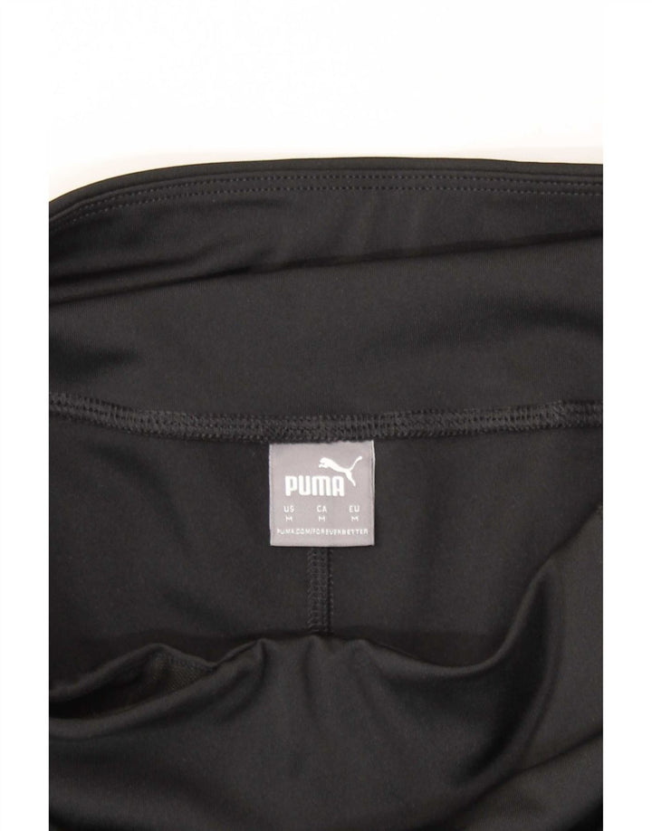 Puma Dame Leggings UK 12 Medium Sort Geometrisk