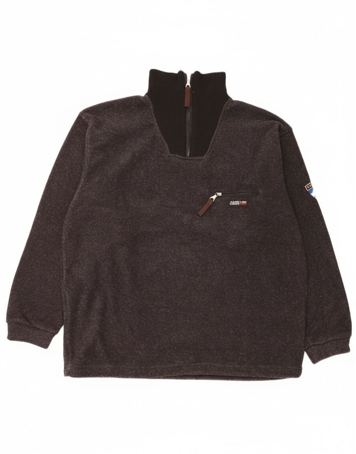 Cape Horn Herre Zip Neck Sweatshirt Jumper XL Sort Polyester