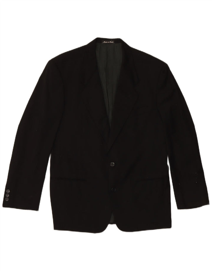 GIORGIO ARMANI Mens 2 Button Blazer Jacket UK 38 Medium Black