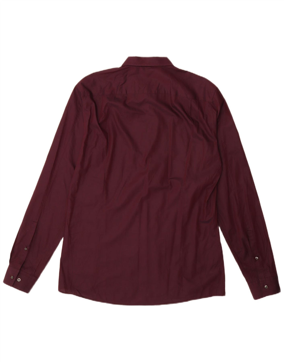 Hugo Boss Herre Slim Fit skjorte 2XL Bourgogne bomuld