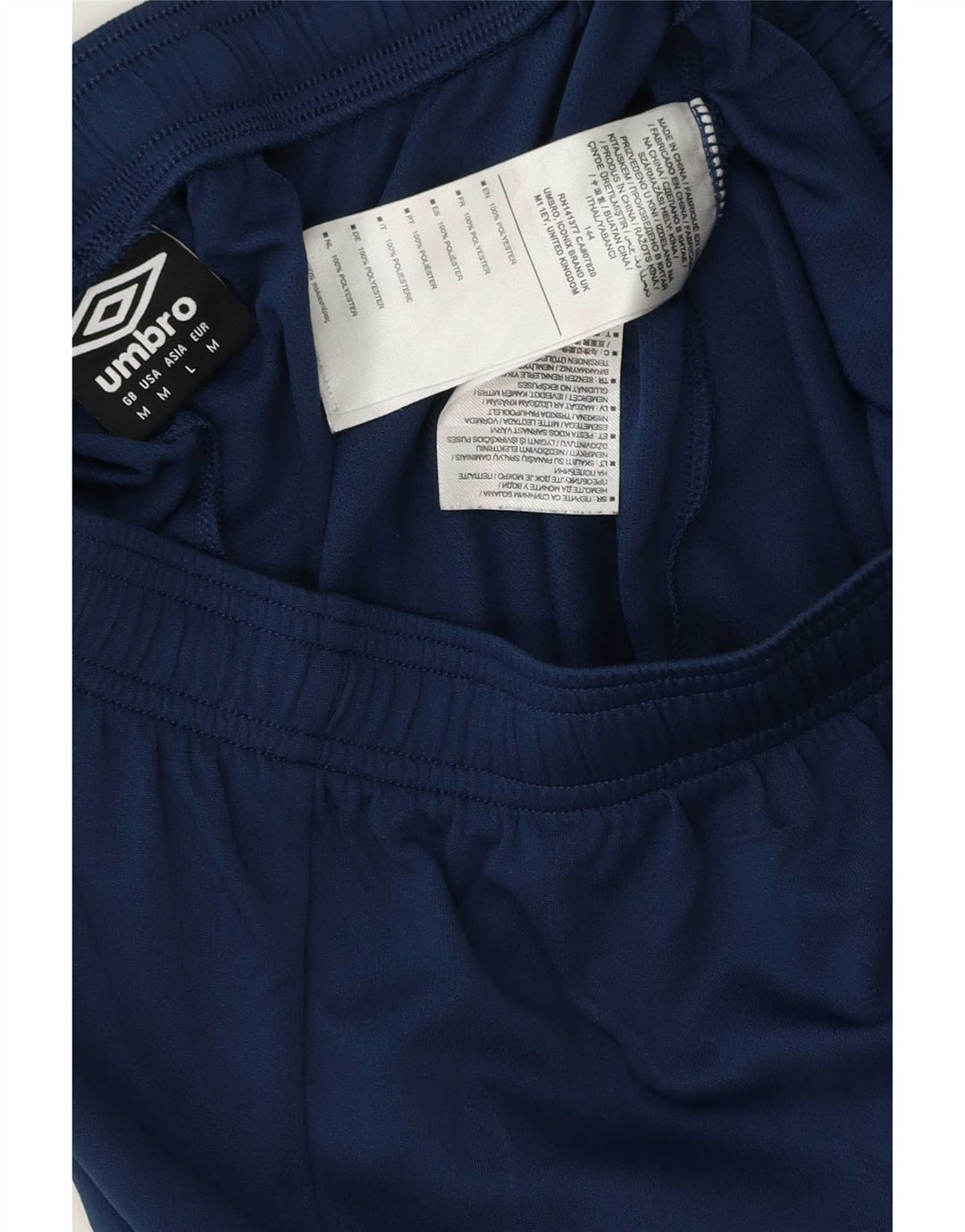 Umbro Womens Sports Shorts UK 12 Medium Navy Blue Polyester