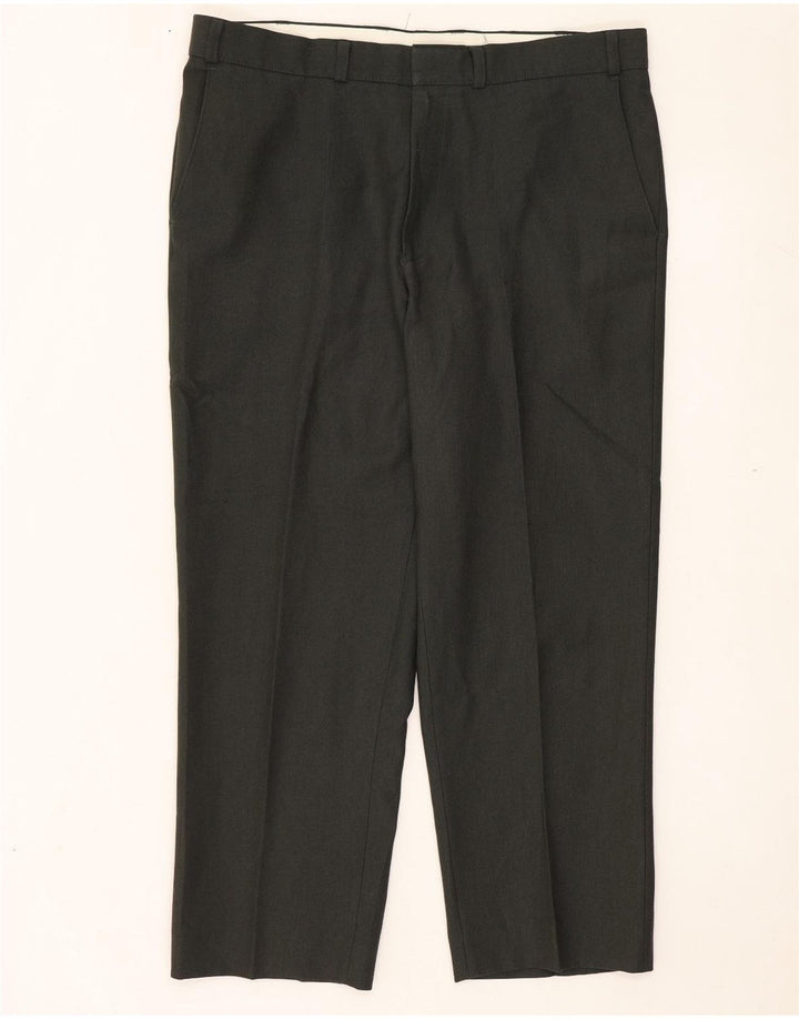 Marks & Spencer Straight Chino-bukser til mænd W38 L29 Grøn polyester