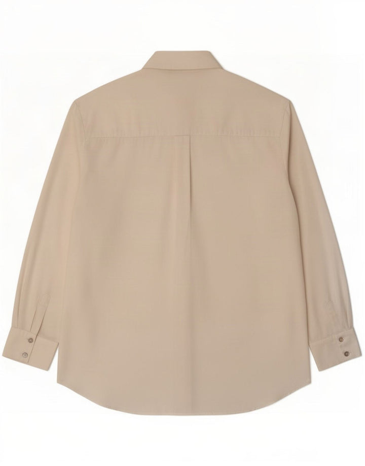 Zara Oversized skjorte til kvinder UK 14 Medium White Polyester