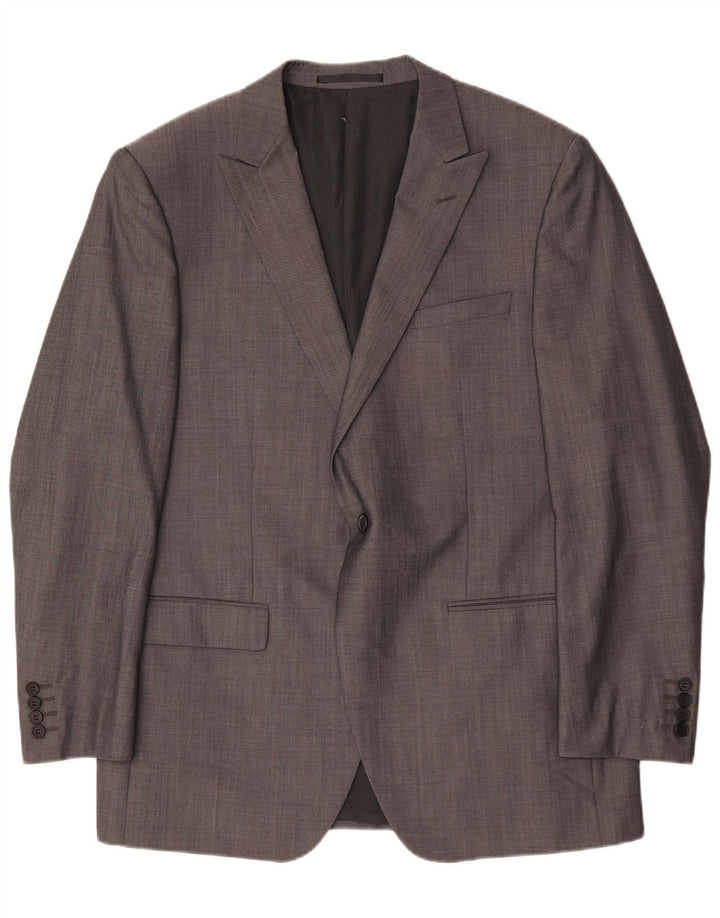 Marks & Spencer Herre Autograph 1 Knap Blazer Jakke UK 42 Stor Grå Uld