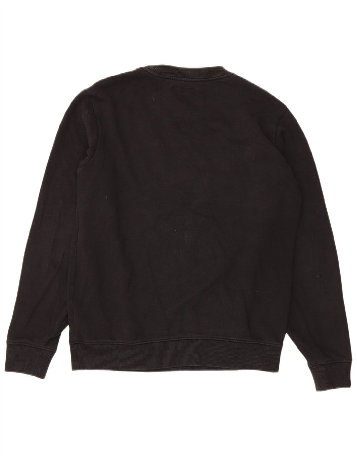 Guess Herre grafisk sweatshirt jumper lille sort bomuld