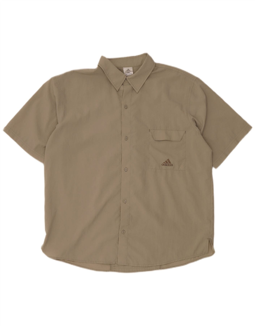 ADIDAS Kortærmet Herreskjorte UK 46/48 XL Beige Polyester