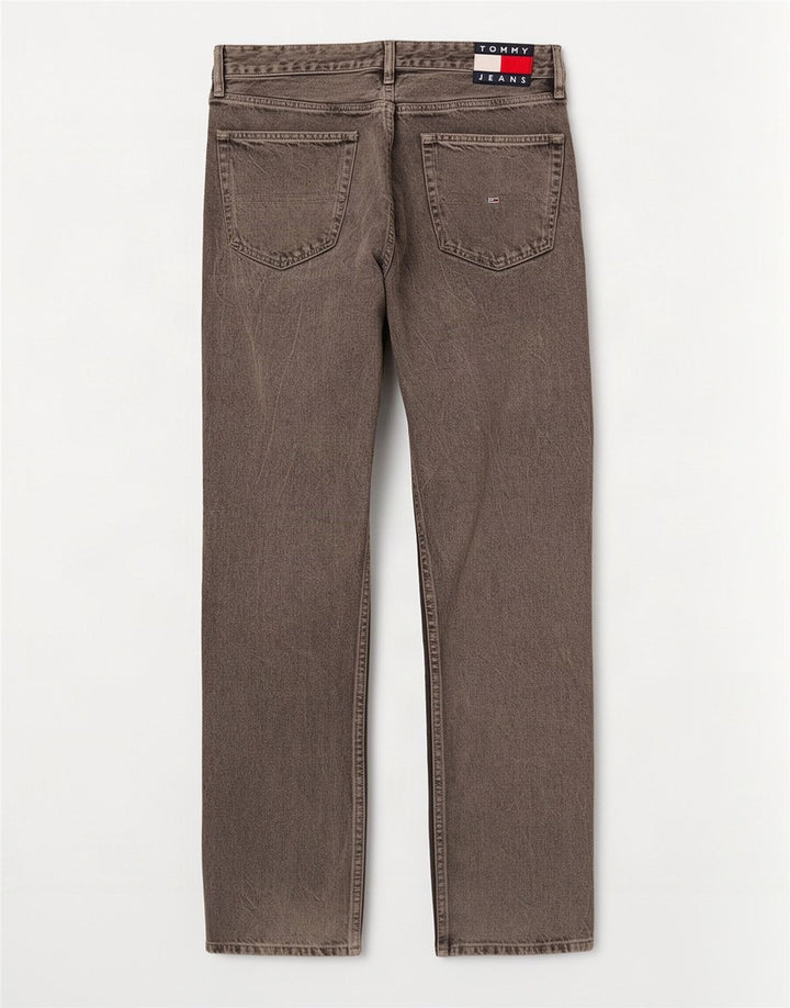 Tommy Hilfiger Straight Jeans til mænd W33 L32 Grå Bomuld