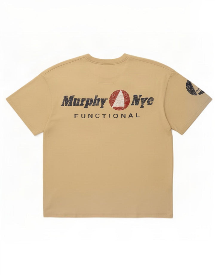 Murphy & Nye Herre grafisk T-shirt Top 2XL Beige