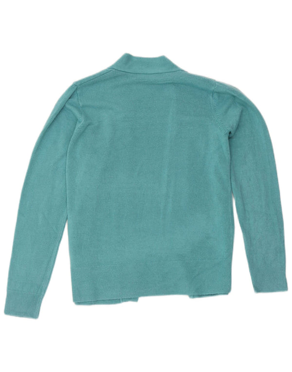 Marks & Spencer Womens Open Cardigan Sweater UK 10 Small Turkis Acryl