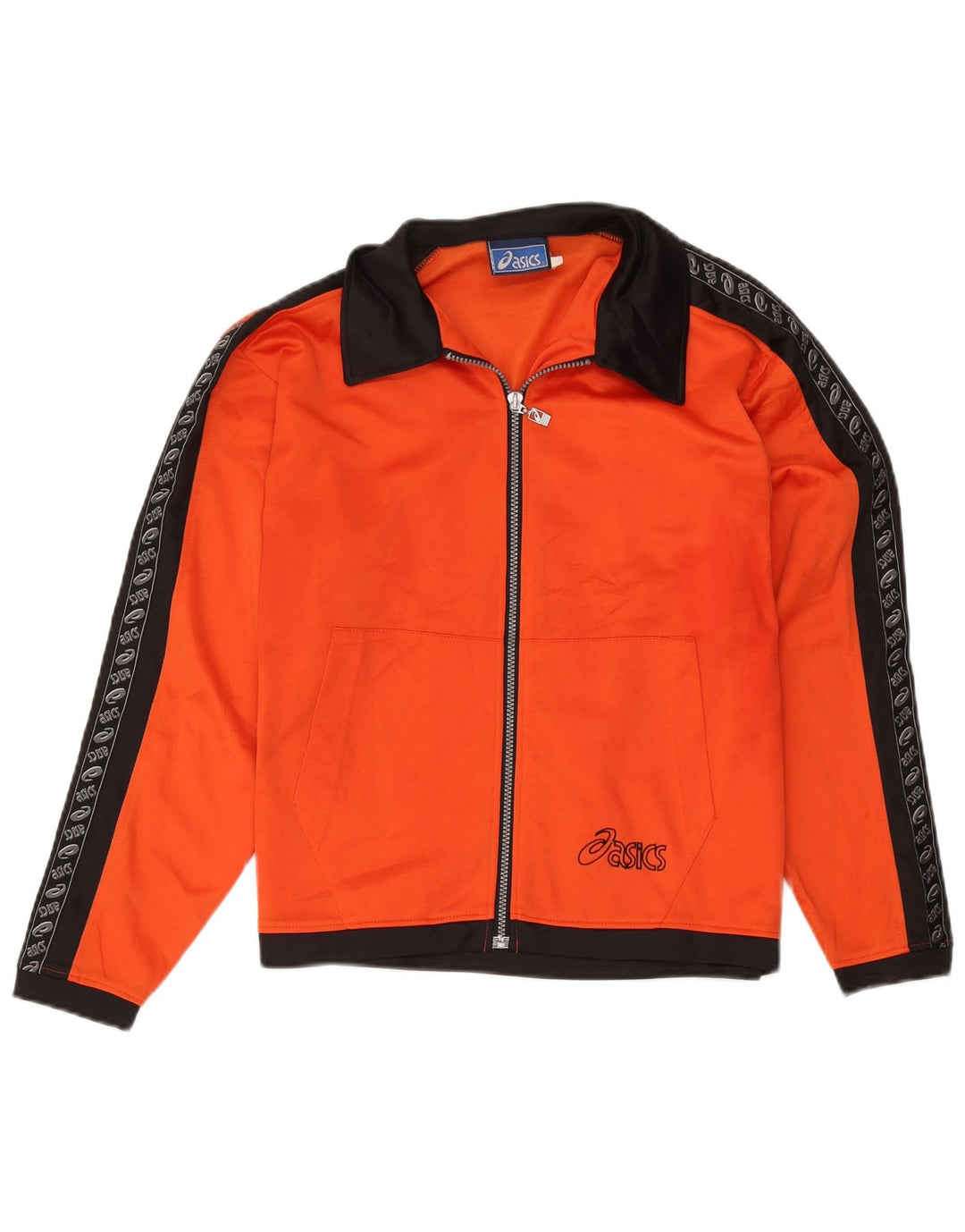 Asics Grafisk træningsdragt topjakke til kvinder UK 16 Stor orange farveblok