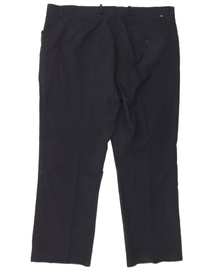 Farah Straight Casual Bukser til mænd W40 L29 Marineblå polyester