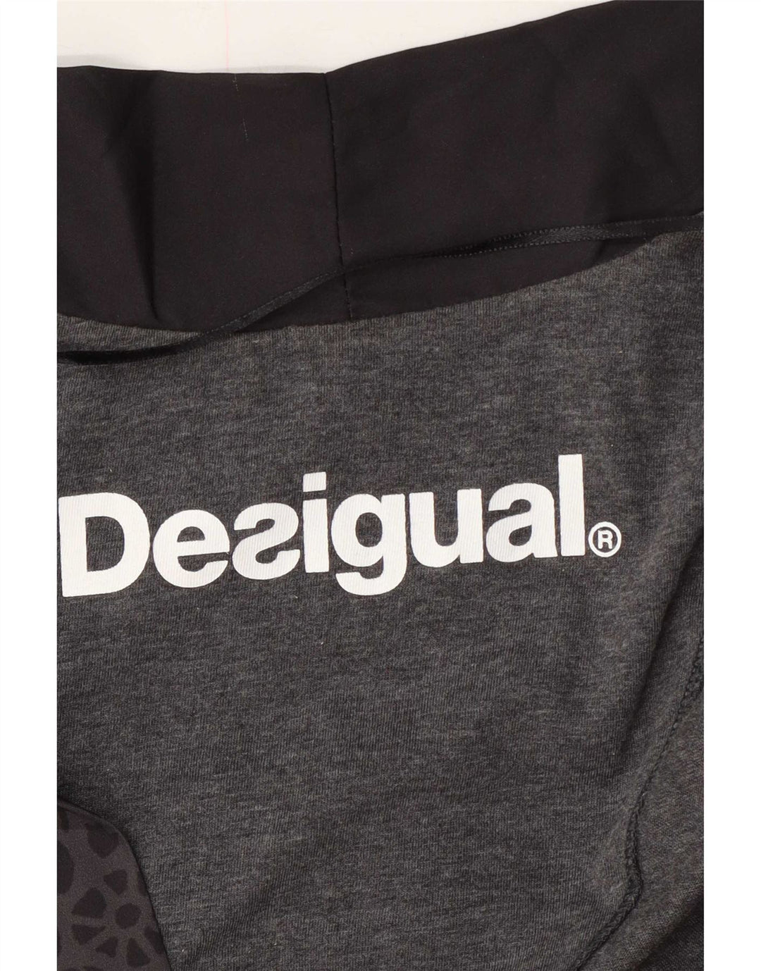 Desigual Dame Grafisk Åben Cardigan Sweater UK 12 Medium Grey Floral
