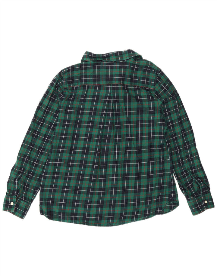 Tommy Hilfiger Dame Flannel Pullover Shirt UK 16 Stor grøn ternet bomuld