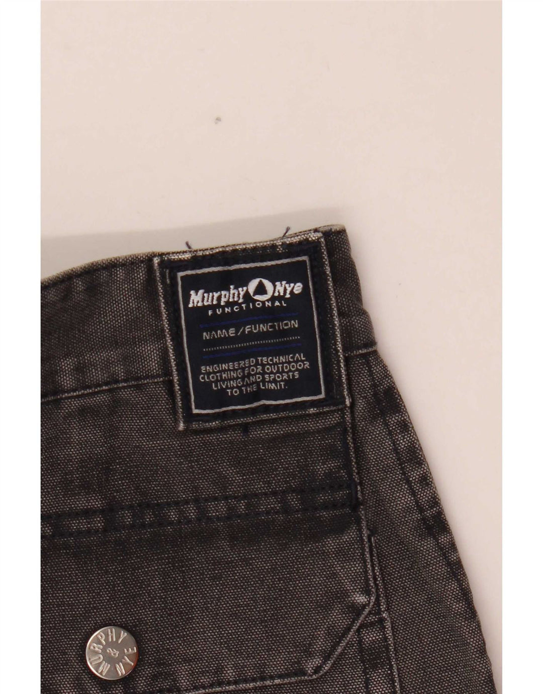 Murphy & Nye Herre Denim Cargo Shorts W32 Large Grå Bomuld