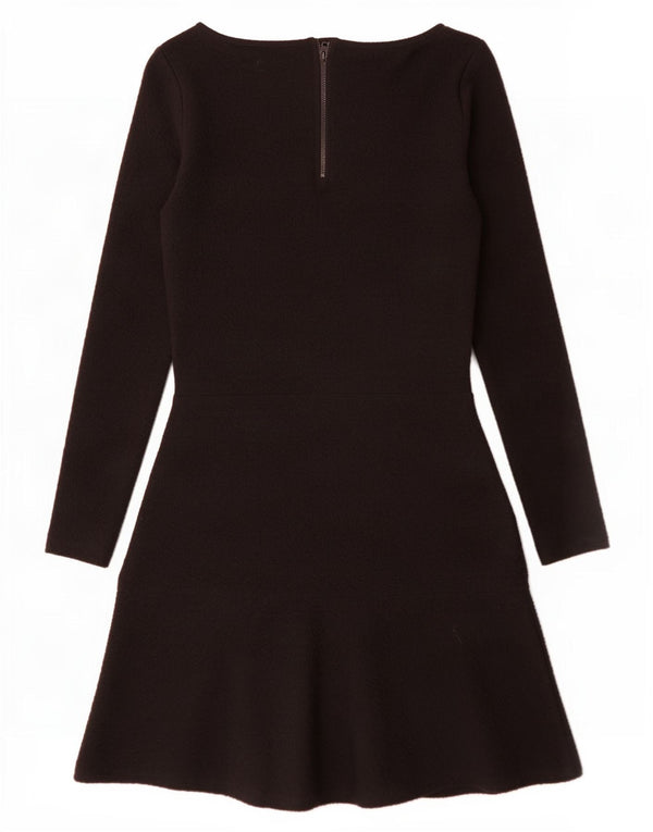 Tommy Hilfiger Womens Long Sleeve Jumper Dress UK 10 Small Black Polyester