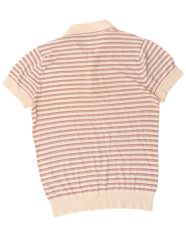 French Connection Herre Polo Neck Jumper Sweater Lille hvid stribet