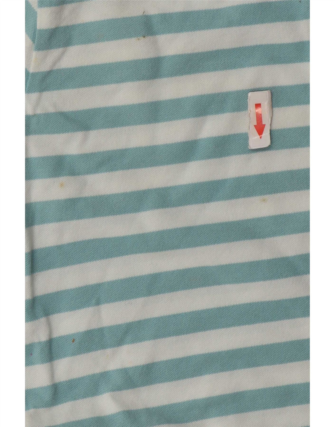 Slam Dame Polo Shirt UK 14 Mellem blå stribet bomuld