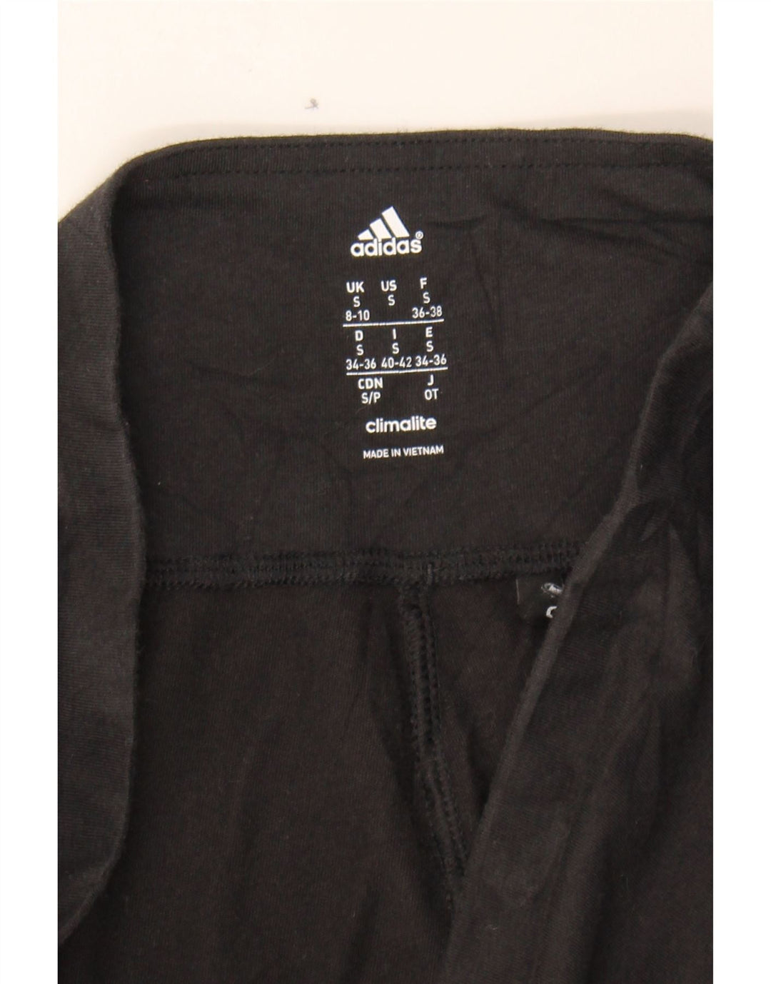 ADIDAS Womens Climalite Graphic Leggings UK 8/10 Small Black Vintage Adidas and Second-Hand Adidas from Messina Hembry 