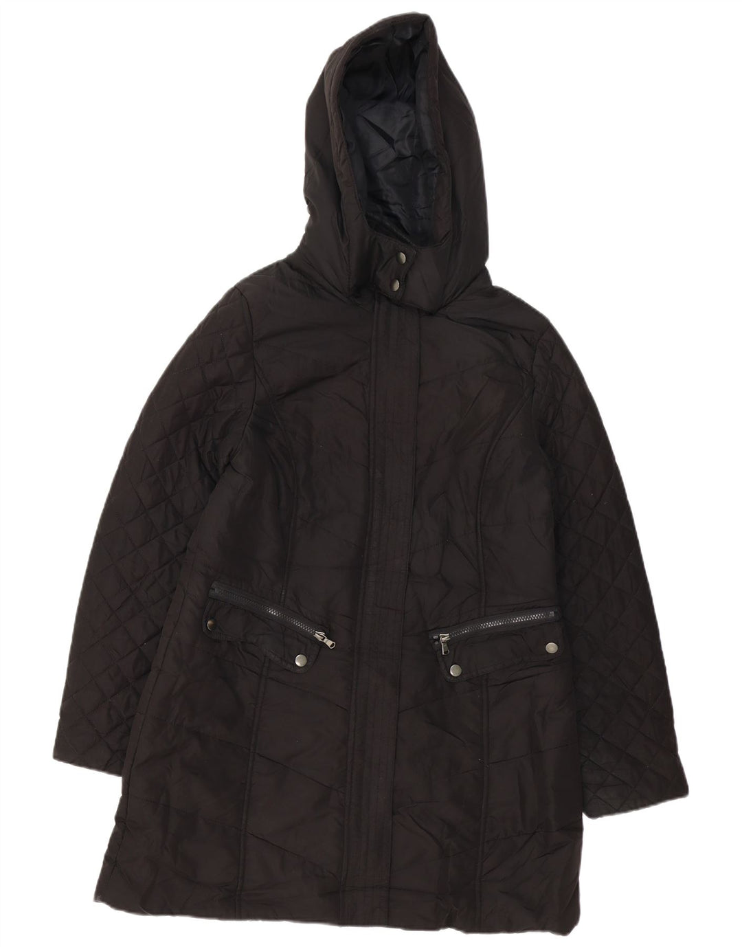 M&Co Dame Hooded Windbreaker Coat UK 14 Medium Sort Polyester