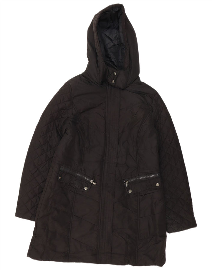 M&Co Dame Hooded Windbreaker Coat UK 14 Medium Sort Polyester