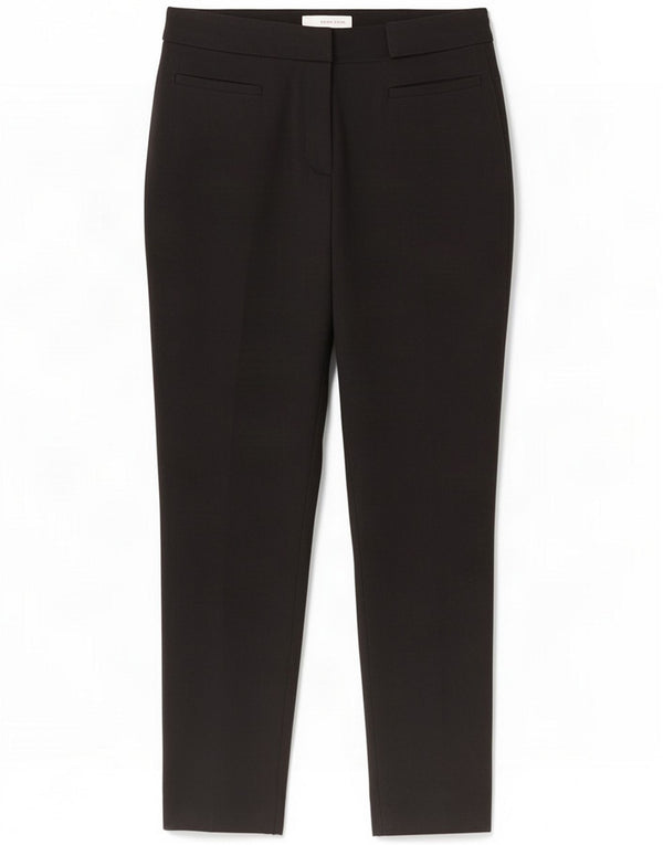 Hobbs Womens Crop Slim Suit Trousers UK 10 Small W30 L26 Black Cotton