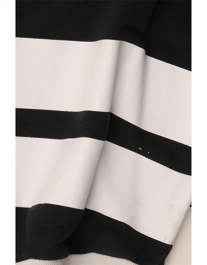 ADIDAS Grafisk Oversized Sweatshirt Jumper UK 6 XS Sort Stribet