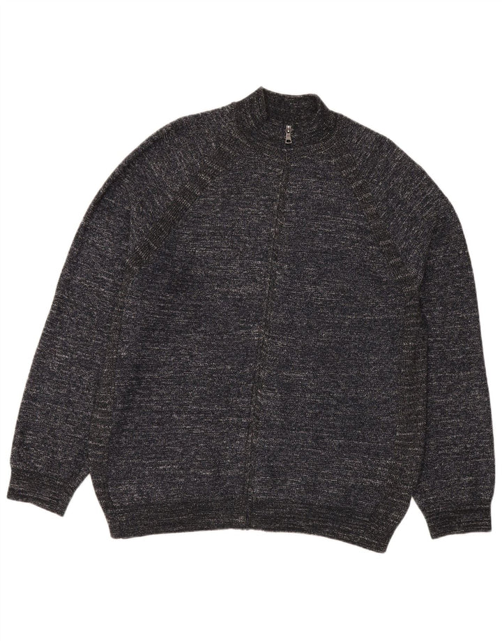 Marks & Spencer Herre Cardigan Sweater XL Marineblå Flecked Polyester