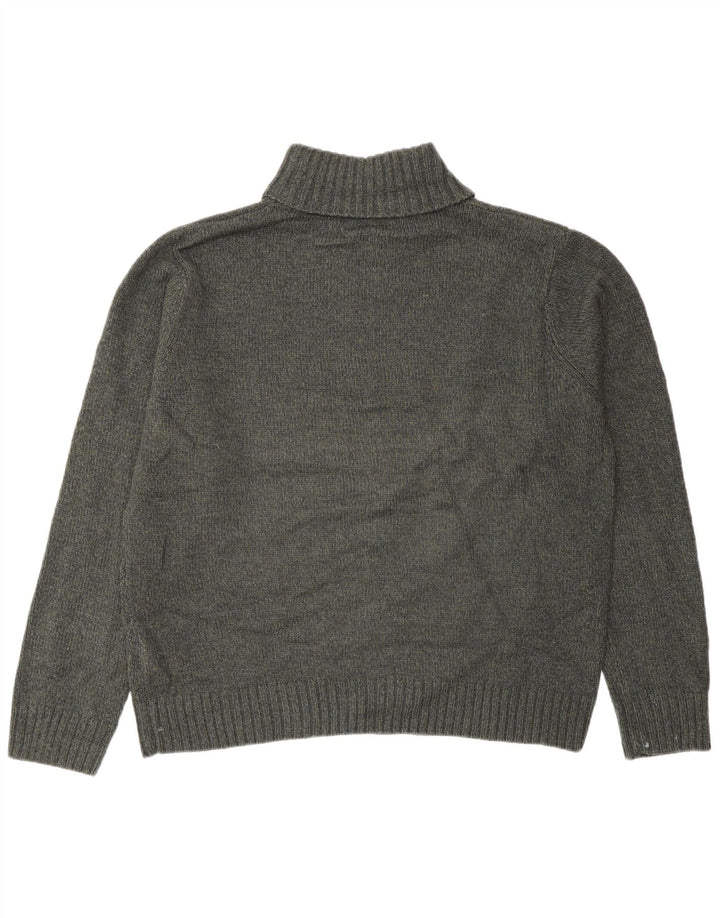 Marks & Spencer Herre Roll Neck Jumper Sweater Stor Grøn Akryl