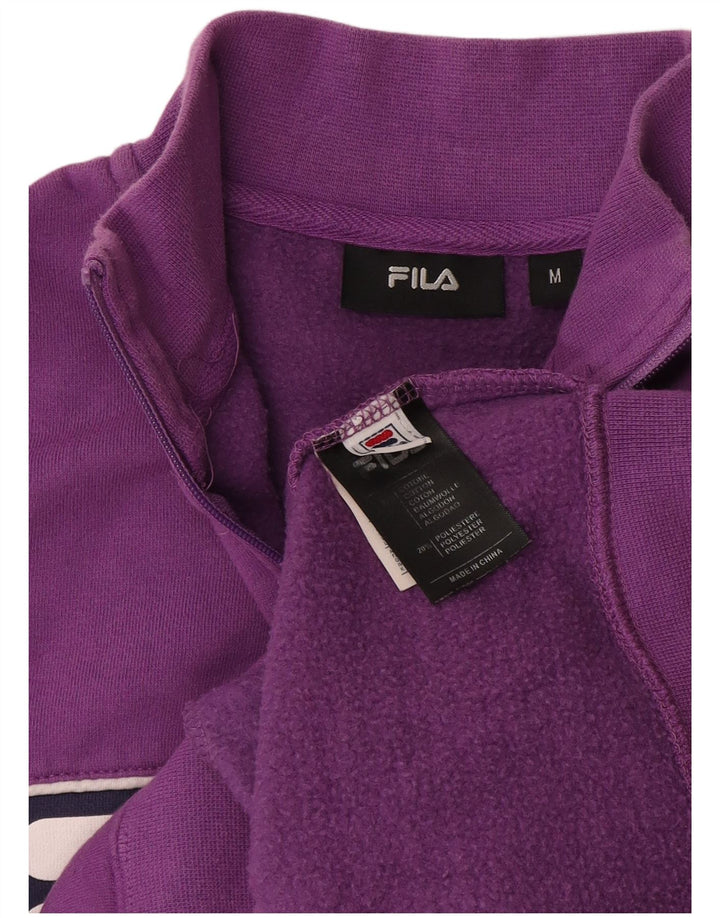Fila Grafisk træningsdragt topjakke til kvinder UK 12 Medium Lilla Colourblock
