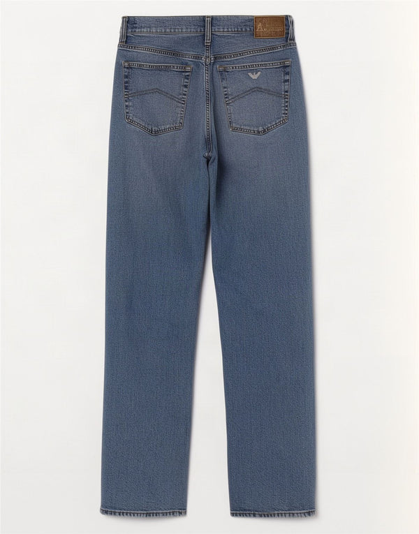 Armani Straight Jeans til mænd W32 L32 Blå bomuld