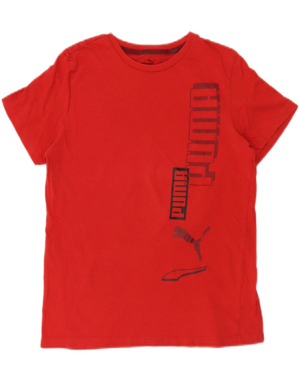 Puma drenge grafisk t-shirt top 13-14 år stor rød bomuld