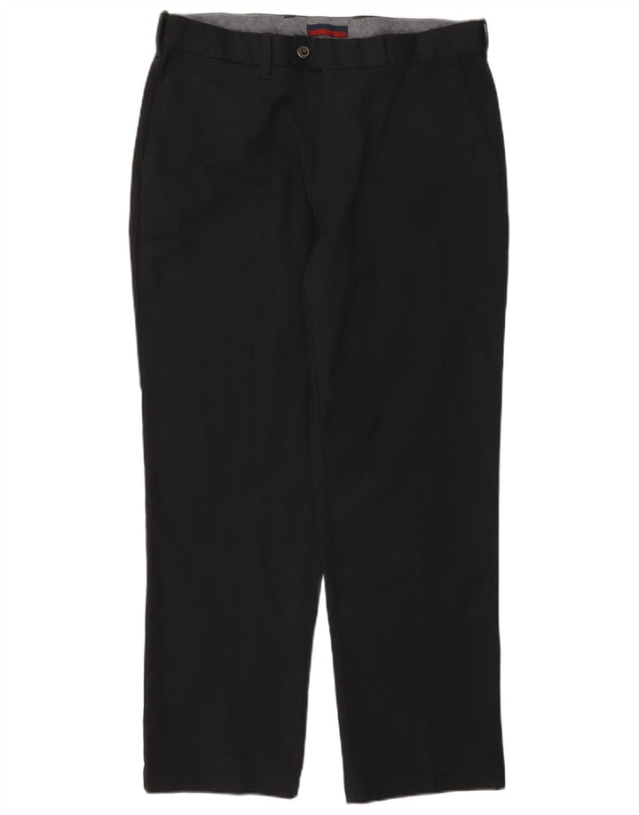 Marks & Spencer Straight Suit bukser til mænd W36 L29 sort bomuld
