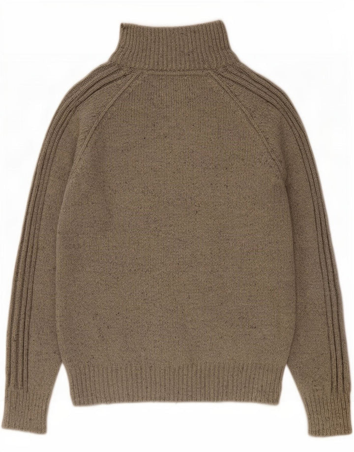 Marks & Spencer Herre Button Neck Jumper Sweater Small Grey Flecked Bomuld