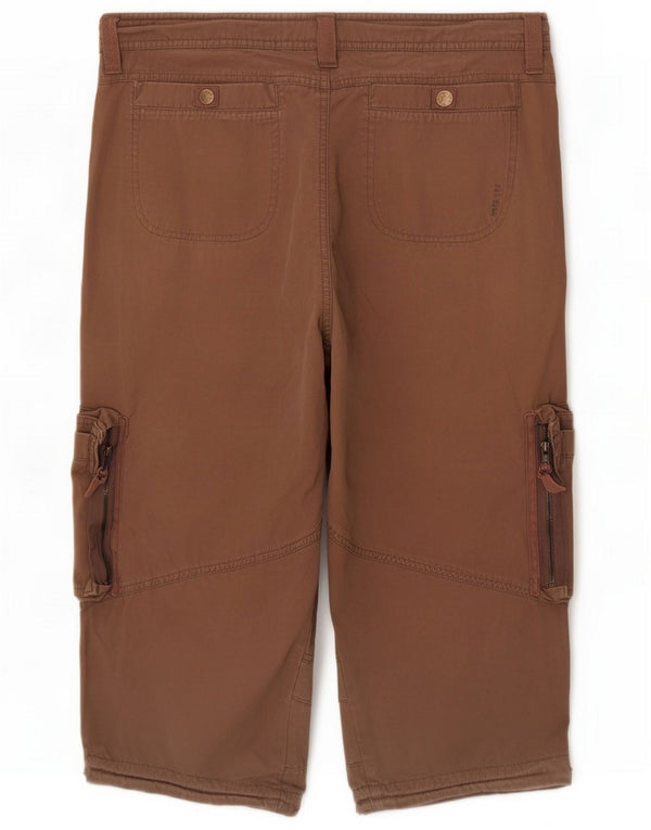 Fat Face Dame Cargo Capri Bukser UK 14 Large W34 L20 Brun Bomuld